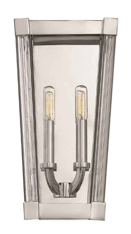 Foto para 60w Sconce Empire CAND Polished Nickel* Two Light Sconce
