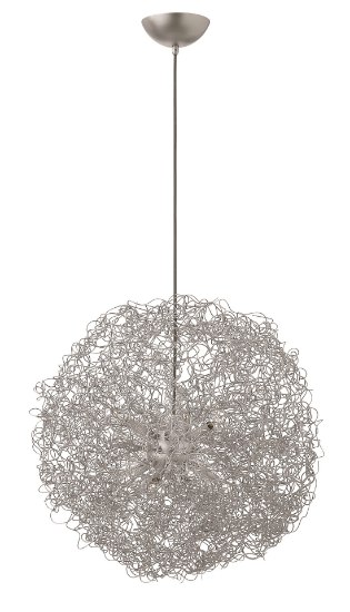 Picture of 60w Chandelier Ion CAND Anodized Silver Large Pendant Foyer