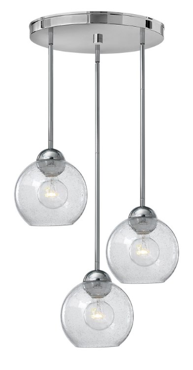 Picture of 100w Pendant Vivo MED Clear Seedy Polished Chrome* Pendant Pairings