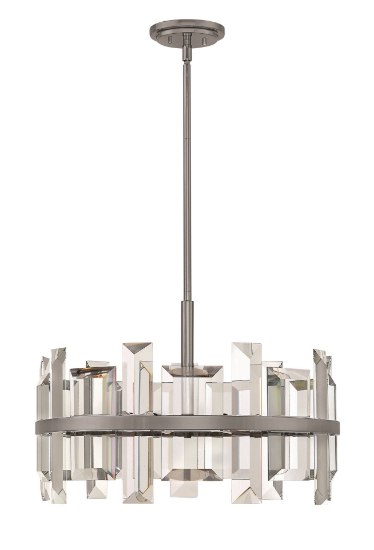 Foto para 60w Chandelier Odette CAND Gunmetal Single Tier Pendant