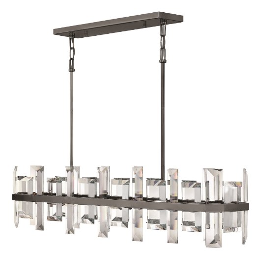 Foto para 60w Chandelier Odette CAND Gunmetal Stem Hung Linear