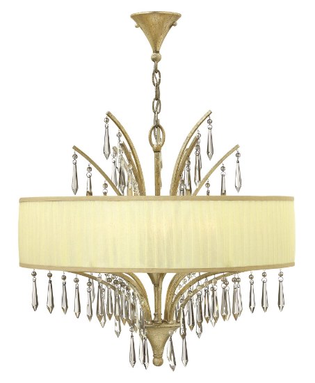 Foto para 60w Chandelier Camilla CAND Silver Leaf* Single Tier Foyer