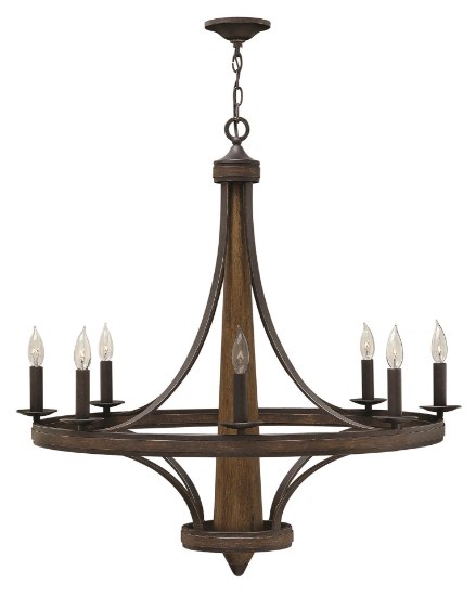 Picture of 60w Chandelier Bastille CAND Vintage Bronze Single Tier Foyer