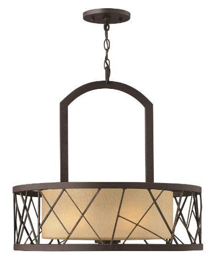 Foto para 100w Chandelier Nest MED Distressed Amber Etched Oil Rubbed Bronze* Single Tier