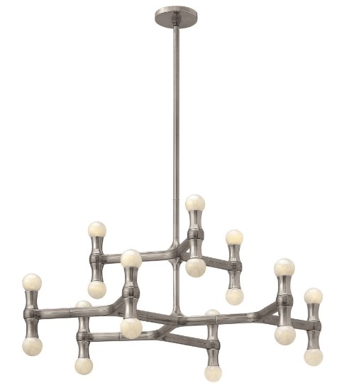 Picture of 60w Chandelier Karma CAND Polished Aluminum Two Tier Foyer