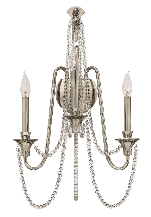 Foto para 60w Sconce Cortina CAND Polished Nickel* Two Light Sconce