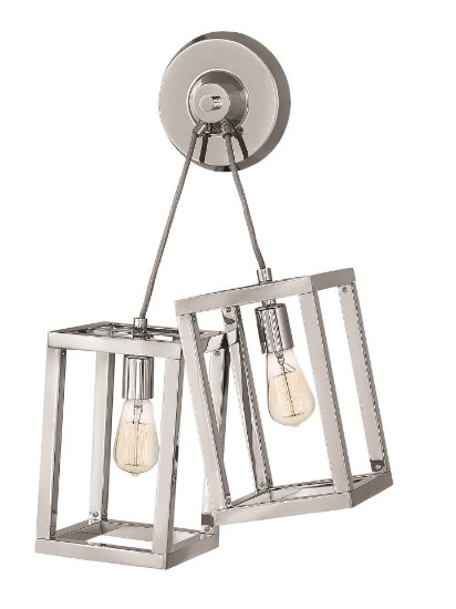 Foto para 100w Sconce Ensemble MED Polished Nickel* Two Light Sconce