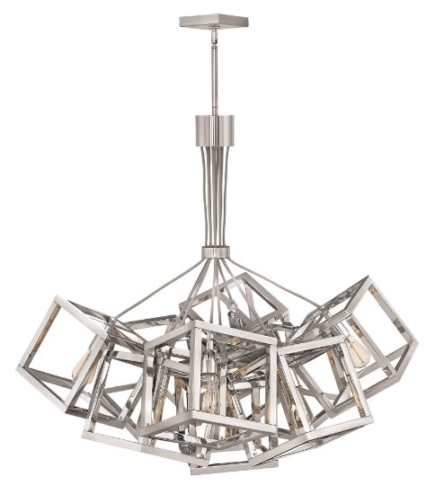 Picture of 100w Chandelier Ensemble MED Polished Nickel* Stem Hung Single Tier