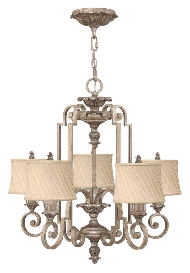 Picture of 60w Chandelier Kingsley CAND Silver Leaf* Single Tier