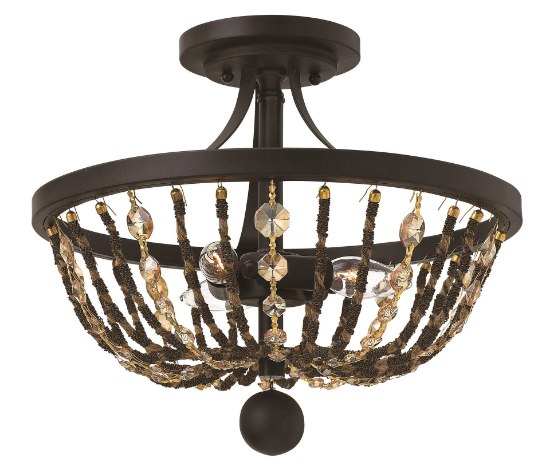 Picture of 60w Foyer Hamlet CAND Vintage Bronze Semi-flush Mount