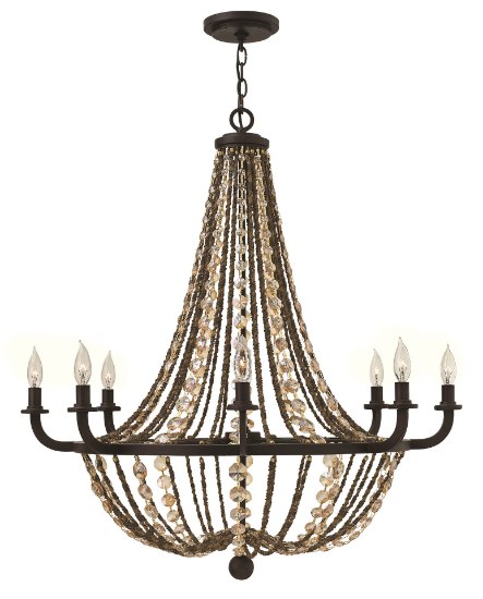 Foto para 60w Chandelier Hamlet CAND Vintage Bronze Single Tier Foyer