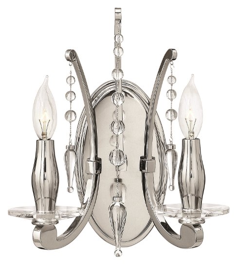 Foto para 60w Sconce Alexandra CAND Polished Nickel* Two Light Sconce