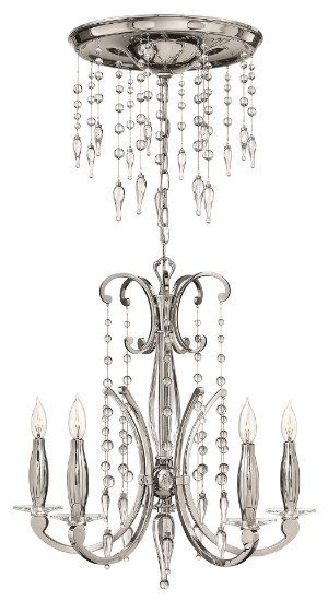 Picture of 60w Chandelier Alexandra CAND Polished Nickel* Single Tier