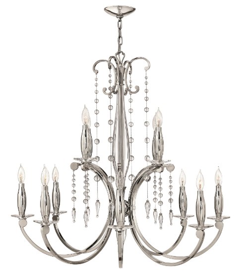 Picture of 60w Chandelier Alexandra CAND Polished Nickel* Two Tier Foyer