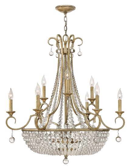 Foto para 60w Foyer Caspia CAND Silver Leaf* Two Tier Foyer