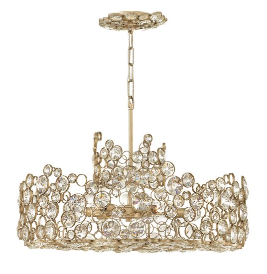 Picture of 60w Chandelier Anya CAND Silver Leaf* Single Tier