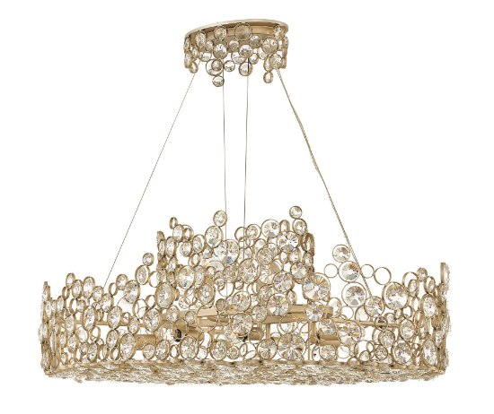 Picture of 60w Chandelier Anya CAND Silver Leaf* Linear