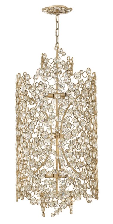 Picture of 60w Chandelier Anya CAND Silver Leaf* Three Tier