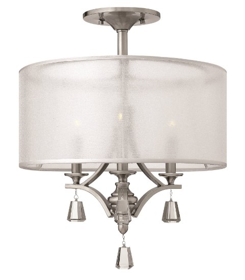 Picture of 60w Foyer Mime CAND Brushed Nickel* Semi-flush Mount