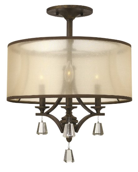 Picture of 60w Foyer Mime CAND French Bronze* Semi-flush Mount