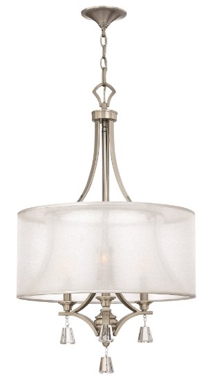 Foto para 60w Chandelier Mime CAND Brushed Nickel* Three Light