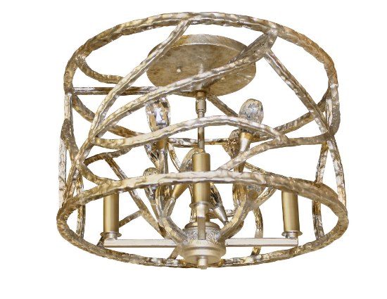 Picture of 60w Foyer Eve CAND Champagne Gold Semi Flush