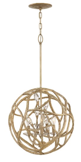 Picture of 60w Chandelier Eve CAND Champagne Gold Single Tier Pendant