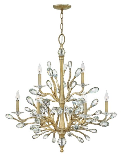 Foto para 60w Chandelier Eve CAND Champagne Gold Two Tier