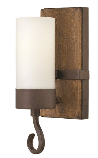 Foto para 100w Sconce Cabot MED Etched Opal Rustic Iron*