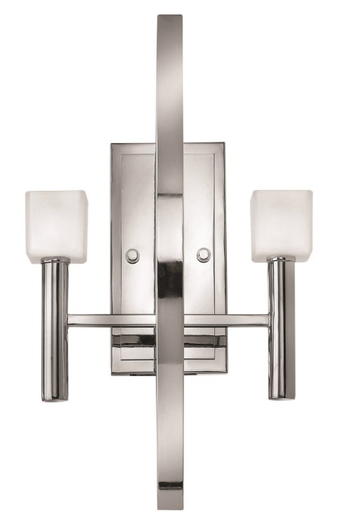 Picture of 60w Sconce Mondo G-9 Frosted Cube-Shaped Polished Chrome* Two Light Sconce