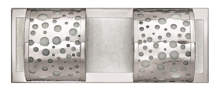 Picture of 60w Bath Mira-Fizz G-9 Clear Seedy Back Plate Polished Chrome* Bath Two Light
