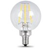 Picture of 4.5w 300lm ≅40w E12 SW Clear G16½ Globe Dimmable Candelabra Base LED Filament Light Bulb (2-Pack)