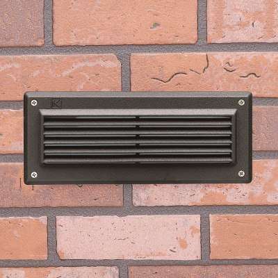 Mostrar detalles para 2.5w 12v SW Aluminum Textured Architectural Bronze Louver LED Brick Light Imagen de 2.5w 12v SW Aluminum Textured Architectural Bronze Louver LED Brick Light