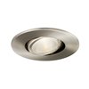 Picture of 50w 4" Brushed Nickel Line Voltage Adjustable Ring Downlight Recessed Trim