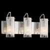 Foto para 60w Rysalis Clear W/ White Metal Filigree Chrome E26 (Medium) 3 light vanity