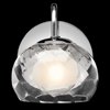 Foto para 40w Niu Clear Optic Outside Glass With Satin-Etched Inner Globe With Clear Glass Reveal Chrome G9 sconce