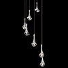 Foto para 20w Rockne Clear K9 Crystal Chrome G4 7 light spiral pendant