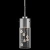 Picture of 35w Shayla Plated Chrome Finish On Clear Glass With Faceted Crystal Accents Chrome GU10 9 light spiral pendant