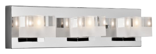 Foto para 20w Considine Clear And Frosted Glass Chrome G4 3 light vanity