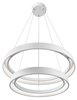 Picture of 1483lm Fornello Sand Textured White Integrated LED 2 ring (light) pendant