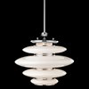 Foto para 40w Cumulus Opal White Glass Chrome G9 3 light pendant