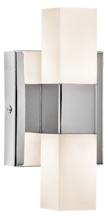 Picture of 397lm Tvill Etched Acrylic Chrome Integrated LED Sconce