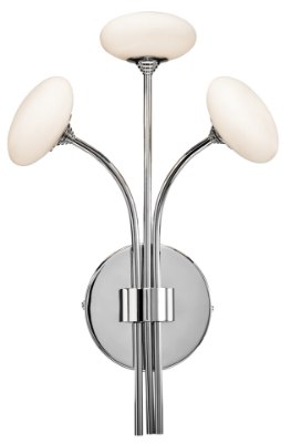 Mostrar detalles para 228lm Kotton Frosted Glass White Chrome Integrated LED Warm white LED Sconce Imagen de 228lm Kotton Frosted Glass White Chrome Integrated LED Warm white LED Sconce