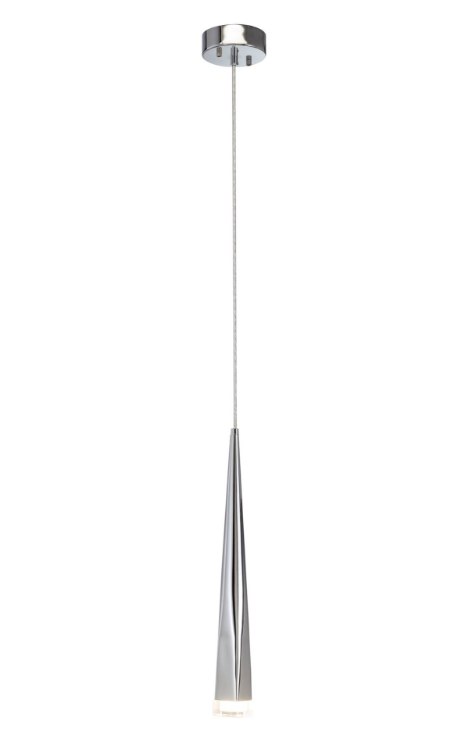 Foto para 529lm Antonia Etched Acrylic Chrome Integrated LED 1 Light Pendant