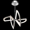 Picture of 1822lm Cykel Frosted Acrylic Chrome Integrated LED 4 Light Pendant