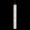 Foto para 687lm Crushed Ice Clear Crystal W/ Crystal Gems Chrome Integrated LED 1-Light LED Pendant