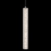 Picture of 687lm Crushed Ice Clear Crystal W/ Crystal Gems Chrome Integrated LED 1-Light LED Pendant