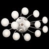 Foto para 627lm Kotton Frosted White Glass Chrome Integrated LED Sconce / Flush