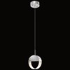 Picture of 143lm Anello Etched Acrylic Chrome Integrated LED 1 Light Mini Pendant