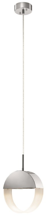 Picture of 35w Anello Etched Acrylic Chrome GU10 2 Light Pendant